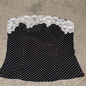 More to come strapless top